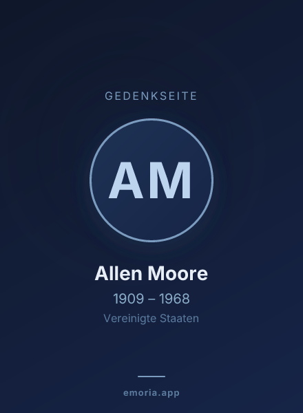 Gedenkportrait von Allen Moore