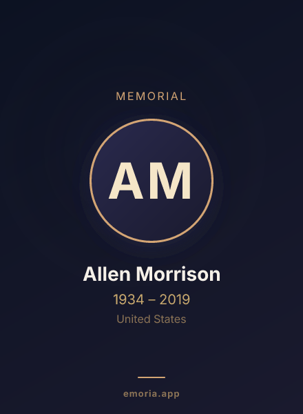 Memorial portrait of Allen Morrison