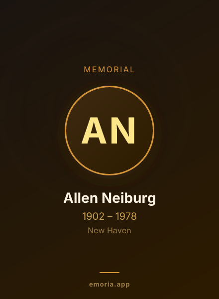 Memorial portrait of Allen Neiburg