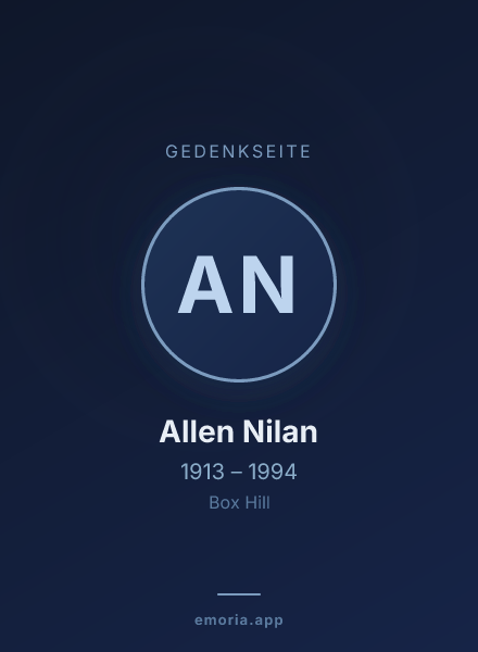 Gedenkportrait von Allen Nilan