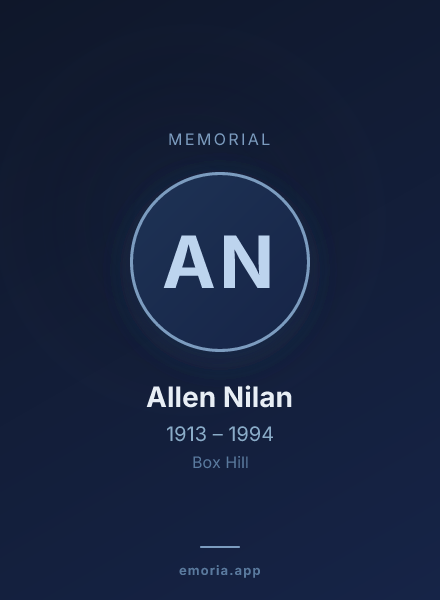 Memorial portrait of Allen Nilan