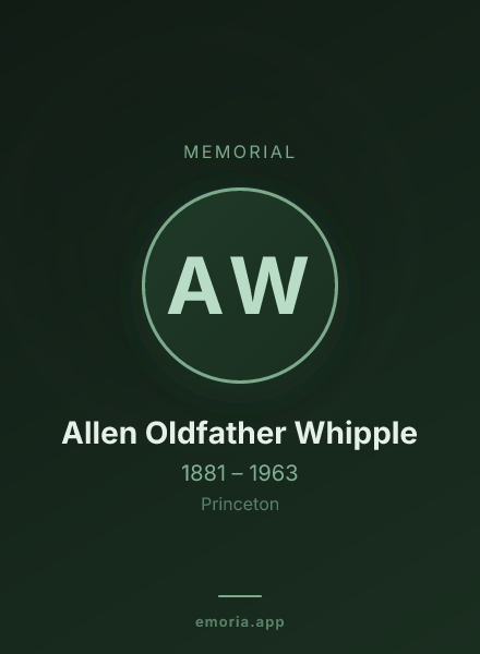 Memorial portrait of Allen Oldfather Whipple