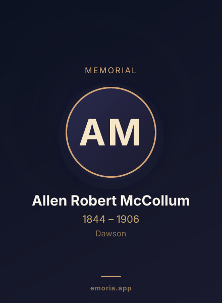 Memorial portrait of Allen Robert McCollum