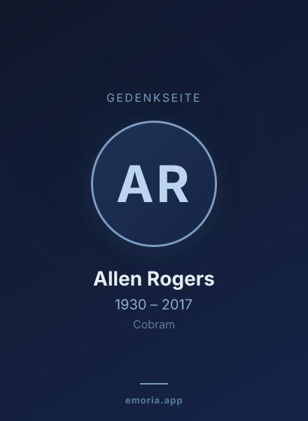 Gedenkportrait von Allen Rogers