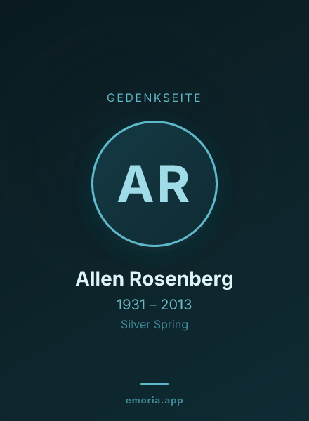 Gedenkportrait von Allen Rosenberg