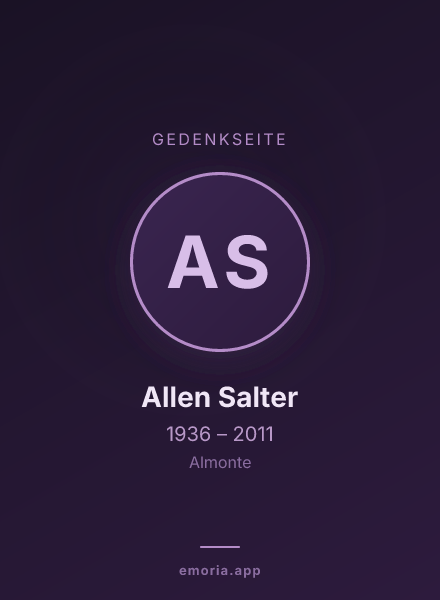 Gedenkportrait von Allen Salter