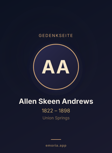 Gedenkportrait von Allen Skeen Andrews
