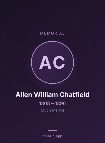 Memorial portrait of Allen William Chatfield