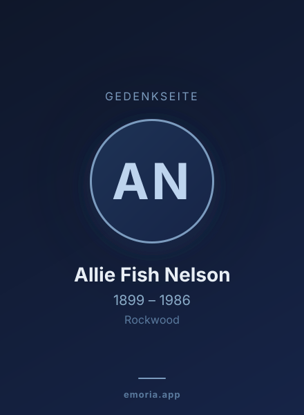 Gedenkportrait von Allie Fish Nelson