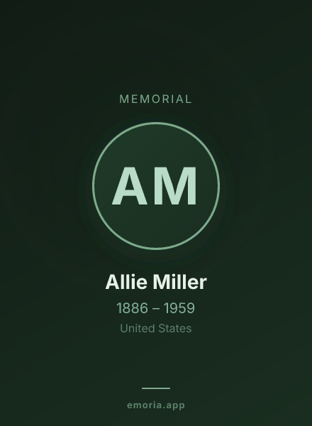 Memorial portrait of Allie Miller