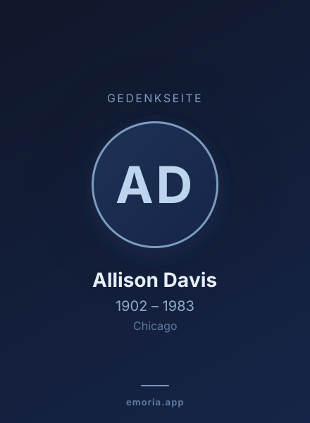 Gedenkportrait von Allison Davis