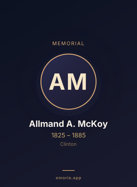Memorial portrait of Allmand A. McKoy