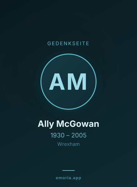 Gedenkportrait von Ally McGowan