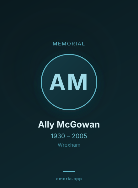 Memorial portrait of Ally McGowan