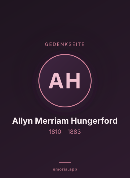 Gedenkportrait von Allyn Merriam Hungerford