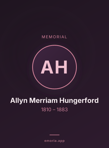 Memorial portrait of Allyn Merriam Hungerford