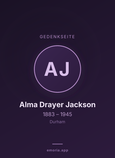 Gedenkportrait von Alma Drayer Jackson