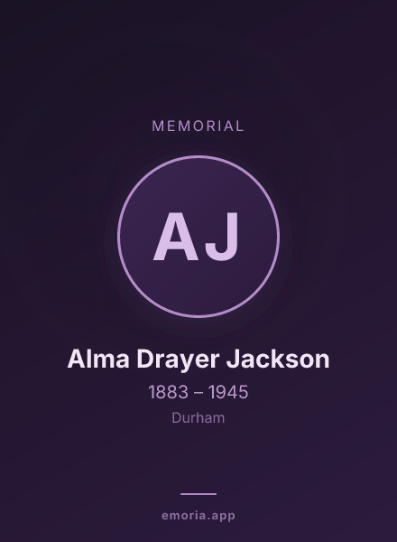 Memorial portrait of Alma Drayer Jackson