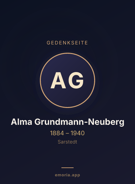 Gedenkportrait von Alma Grundmann-Neuberg