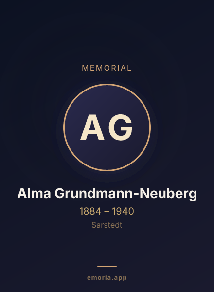 Memorial portrait of Alma Grundmann-Neuberg