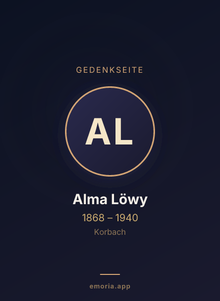 Gedenkportrait von Alma Löwy