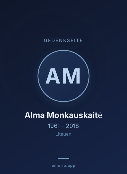 Gedenkportrait von Alma Monkauskaitė