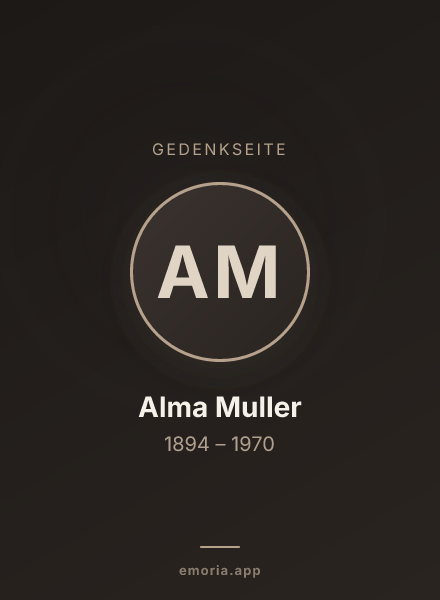Gedenkportrait von Alma Muller