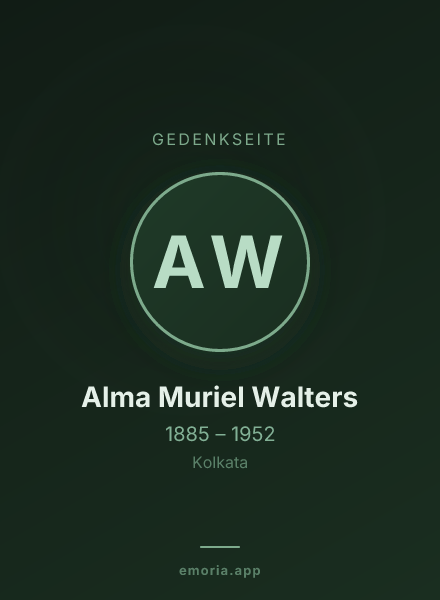 Gedenkportrait von Alma Muriel Walters