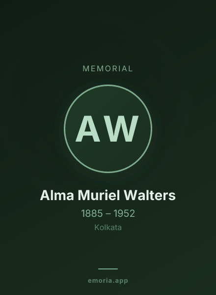 Memorial portrait of Alma Muriel Walters