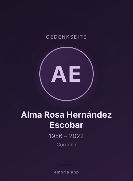 Gedenkportrait von Alma Rosa Hernández Escobar
