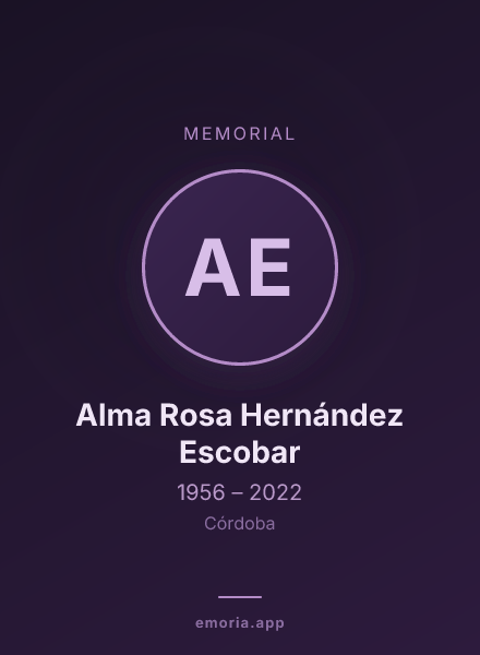 Memorial portrait of Alma Rosa Hernández Escobar