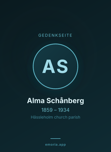 Gedenkportrait von Alma Schånberg