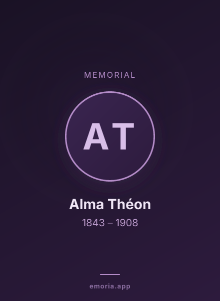 Memorial portrait of Alma Théon
