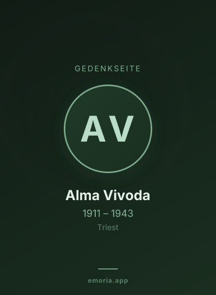 Gedenkportrait von Alma Vivoda