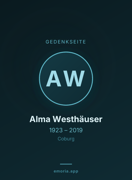 Gedenkportrait von Alma Westhäuser