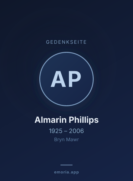 Gedenkportrait von Almarin Phillips