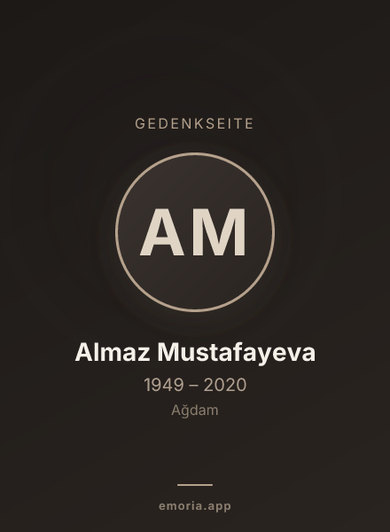 Gedenkportrait von Almaz Mustafayeva