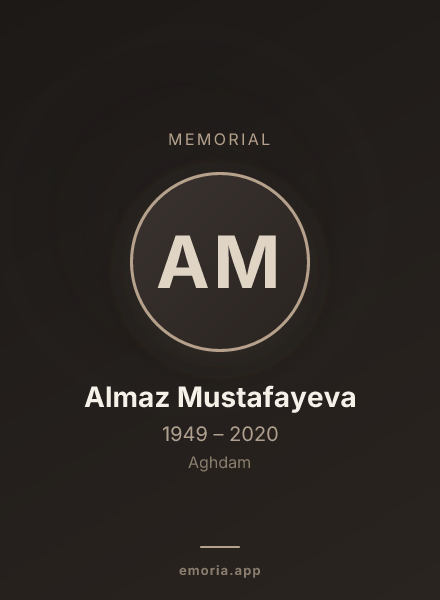 Memorial portrait of Almaz Mustafayeva