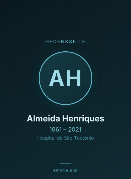 Gedenkportrait von Almeida Henriques