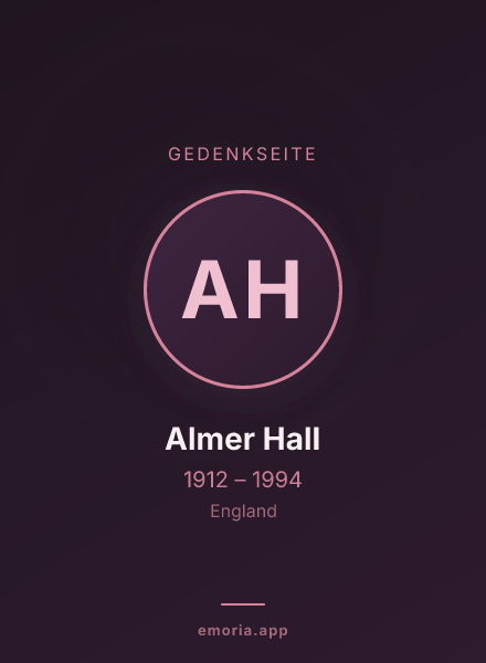 Gedenkportrait von Almer Hall