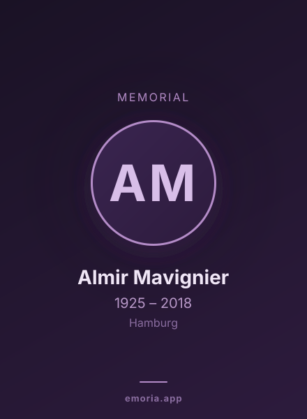 Memorial portrait of Almir Mavignier