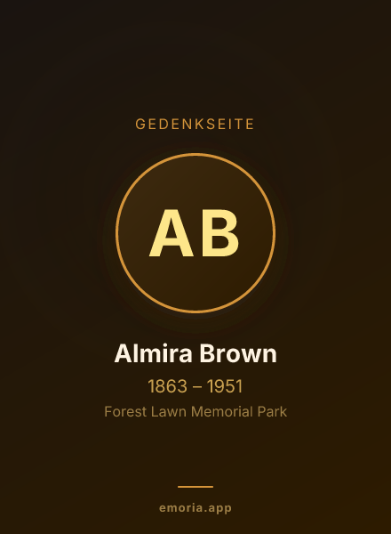 Gedenkportrait von Almira Brown