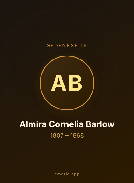 Gedenkportrait von Almira Cornelia Barlow