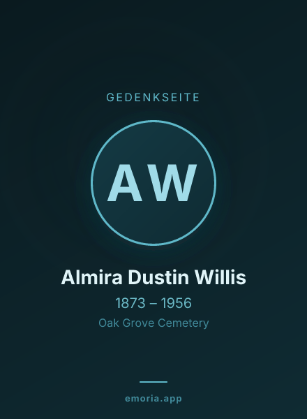 Gedenkportrait von Almira Dustin Willis