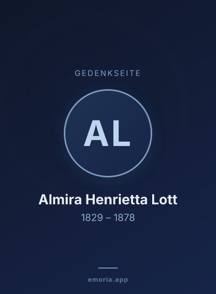 Gedenkportrait von Almira Henrietta Lott