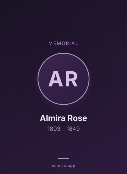 Memorial portrait of Almira Rose