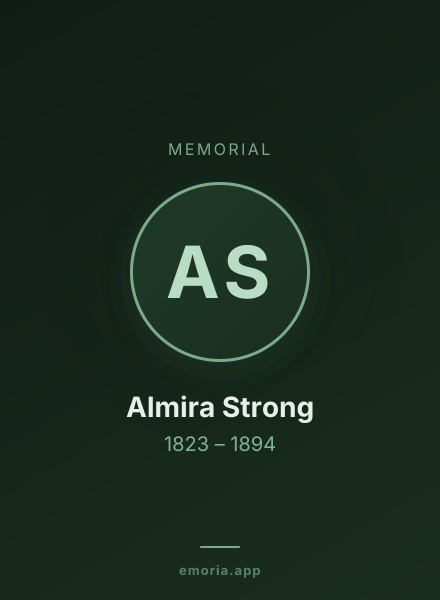 Memorial portrait of Almira Strong