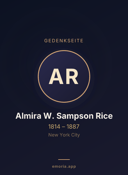 Gedenkportrait von Almira W. Sampson Rice