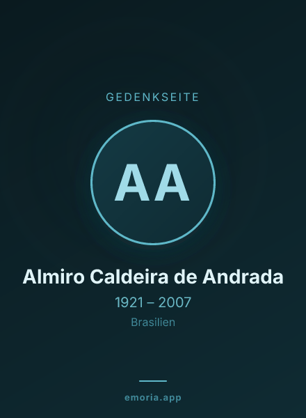 Gedenkportrait von Almiro Caldeira de Andrada
