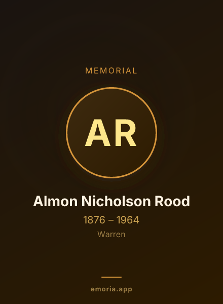 Memorial portrait of Almon Nicholson Rood